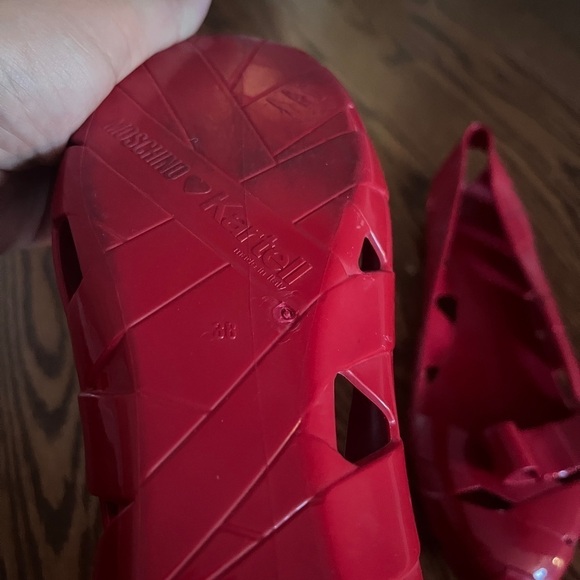 Ballet flats Moschino+ kartell Red size size 38 rubber - Picture 5 of 9